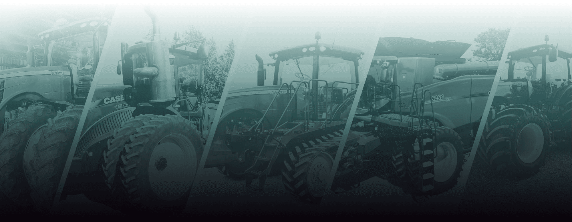 Agricultural machinery collage background