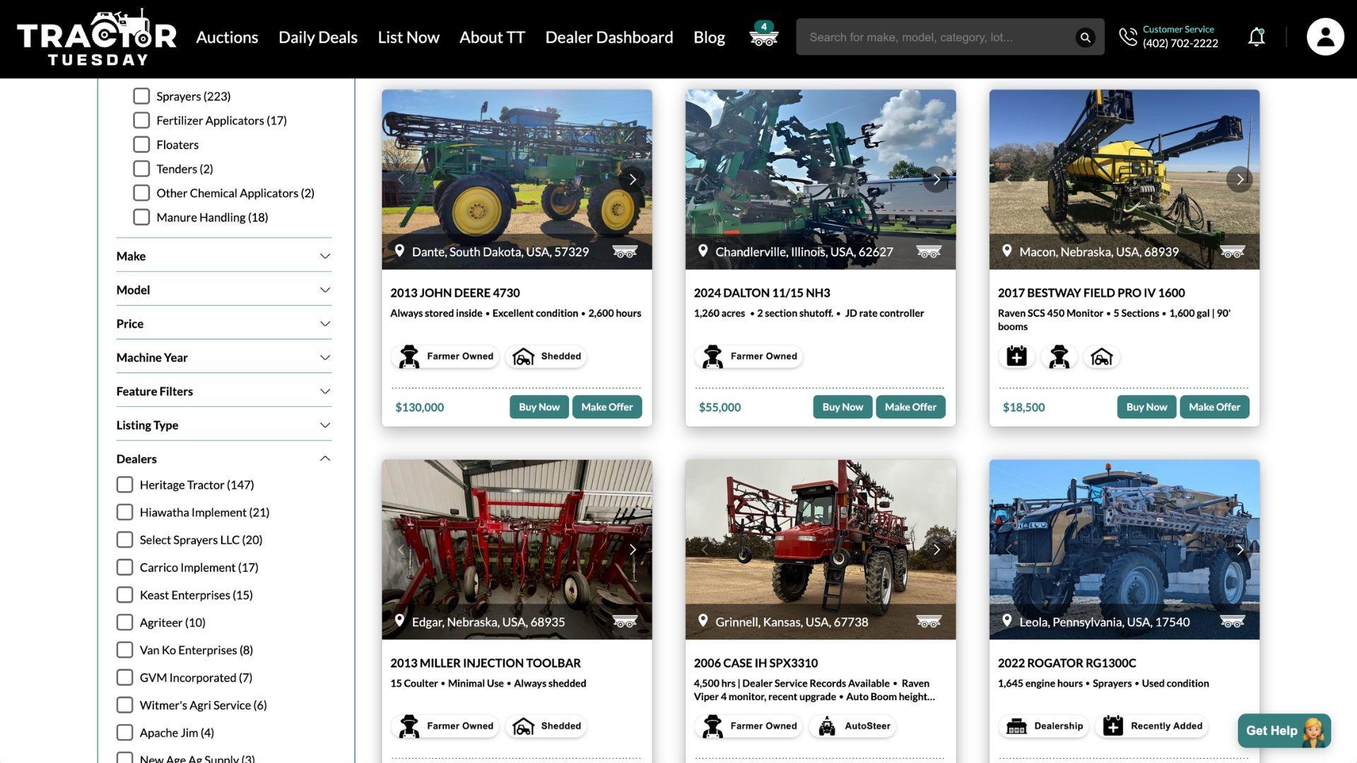 Find sprayers, applicators, tenders, floaters for you on Tractor Tuesday