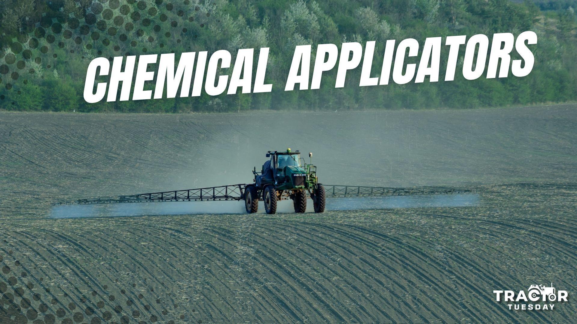 Chemical applicator in the field doing some work
