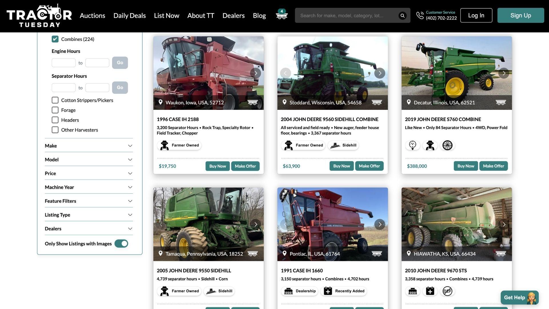 Find harvesters for you on Tractor Tuesday